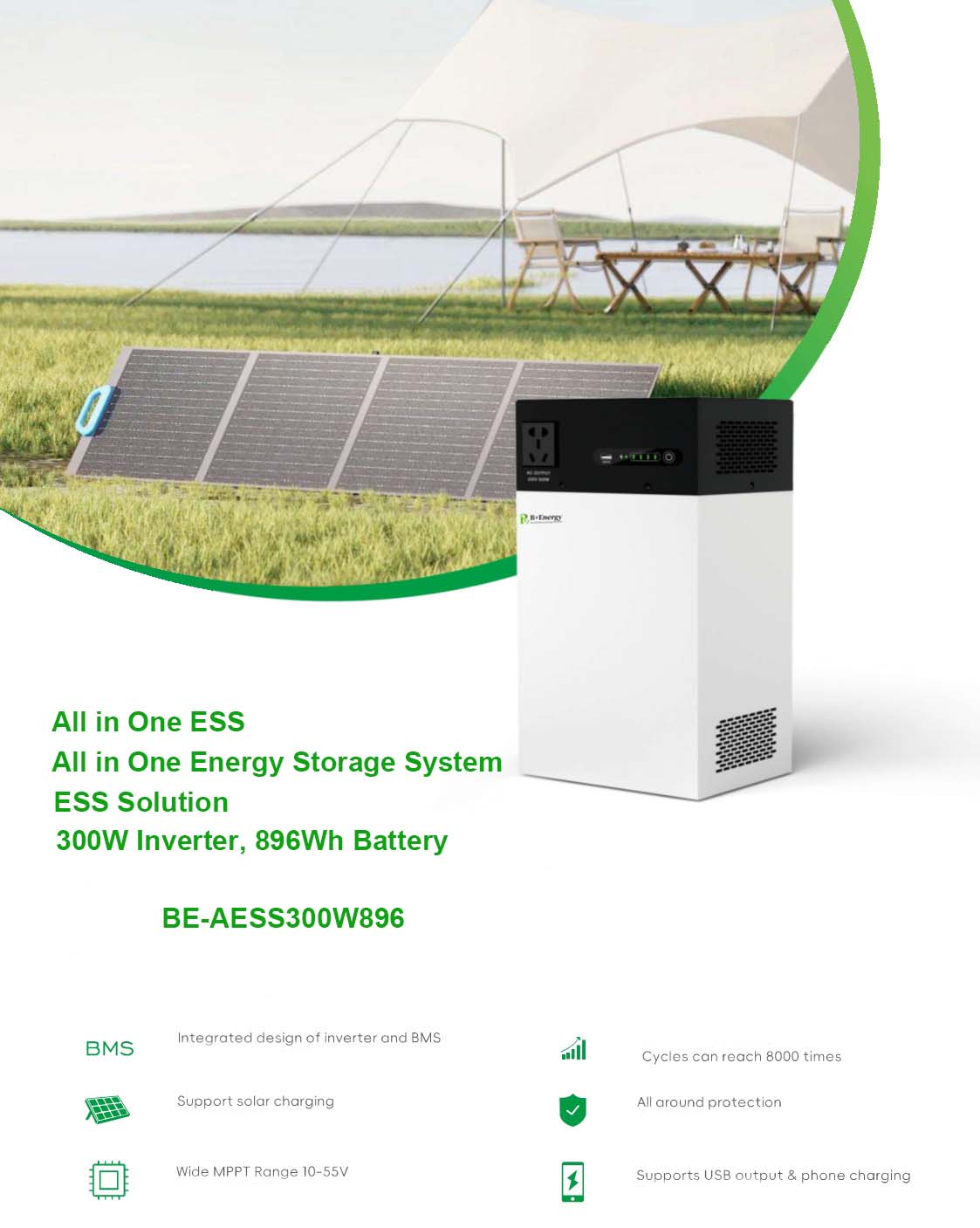 All in One ESS 300W 896Wh Factory Wholesale Europe Shopping