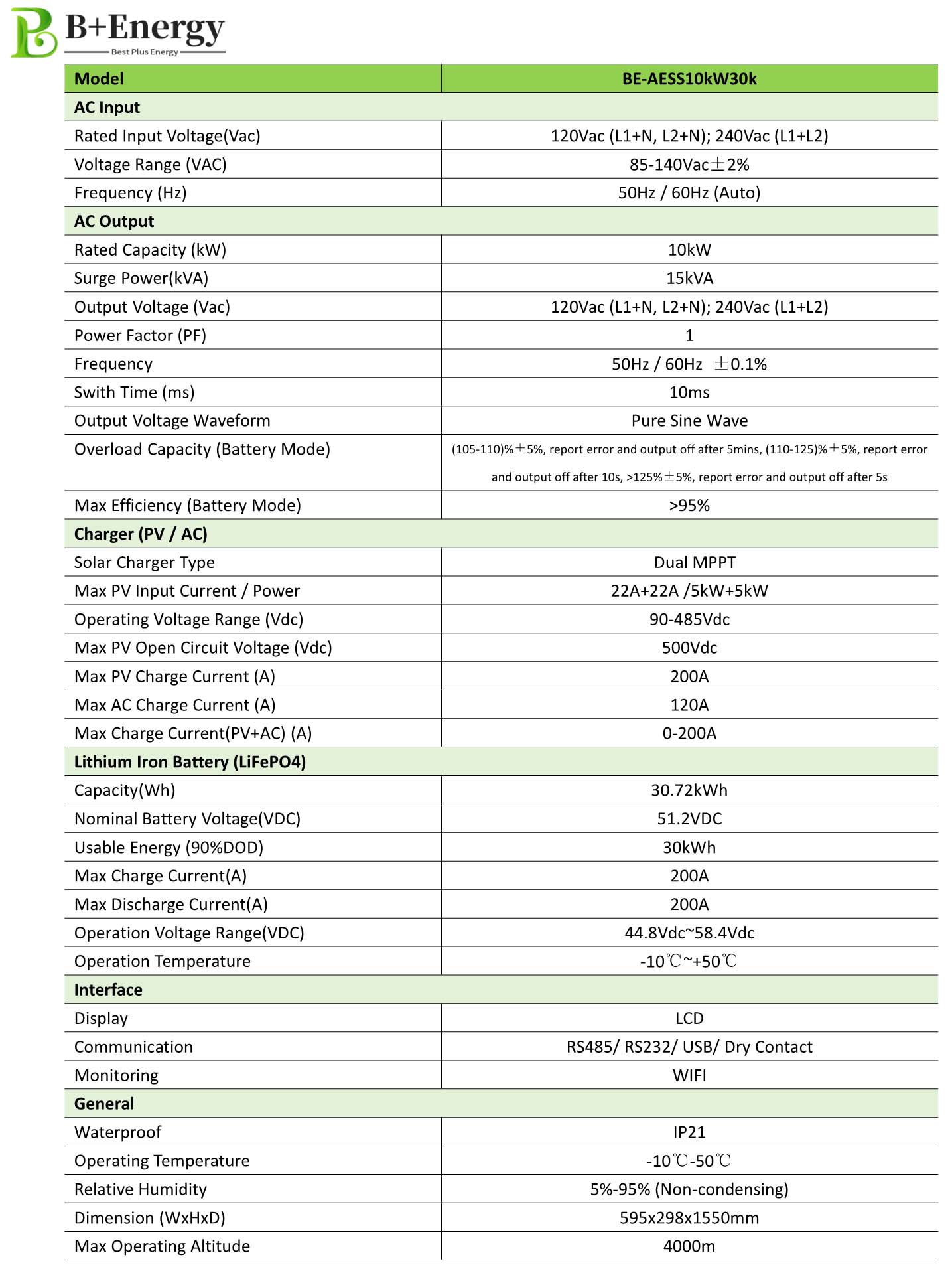 All in One ESS Inverter 10kW 30kWh Factory China Home Energy Storage System Provider Manufacture