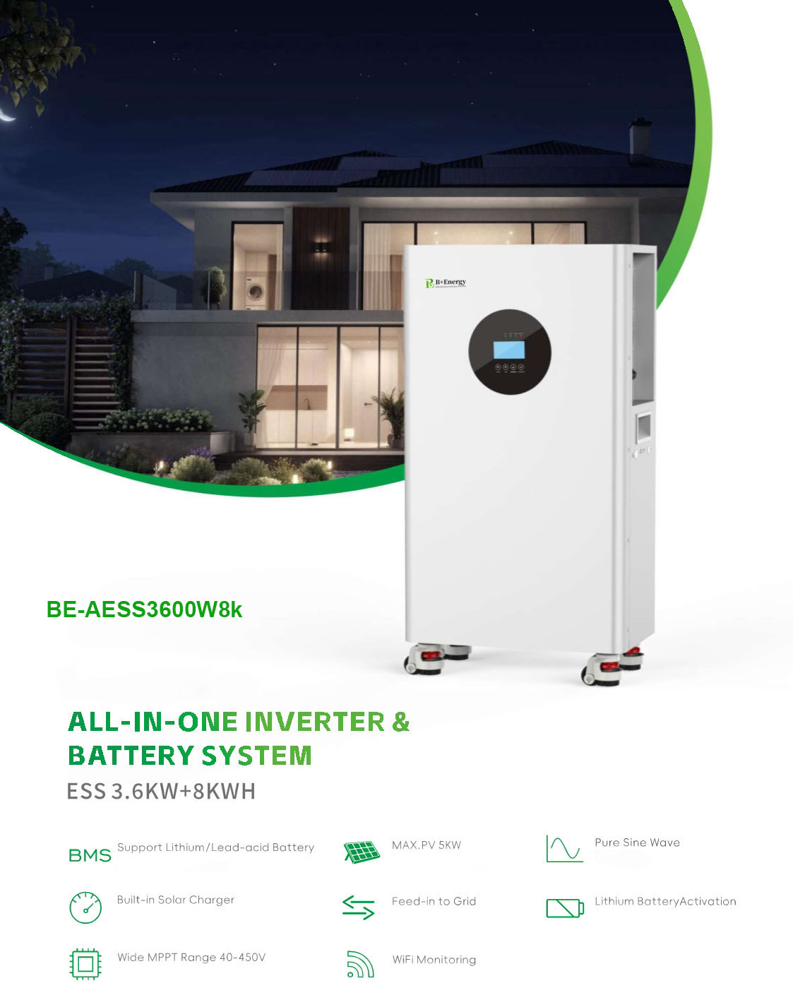 All in One ESS Inverter 3600W 8kWh Factory China Energy Storage System Manufacturer