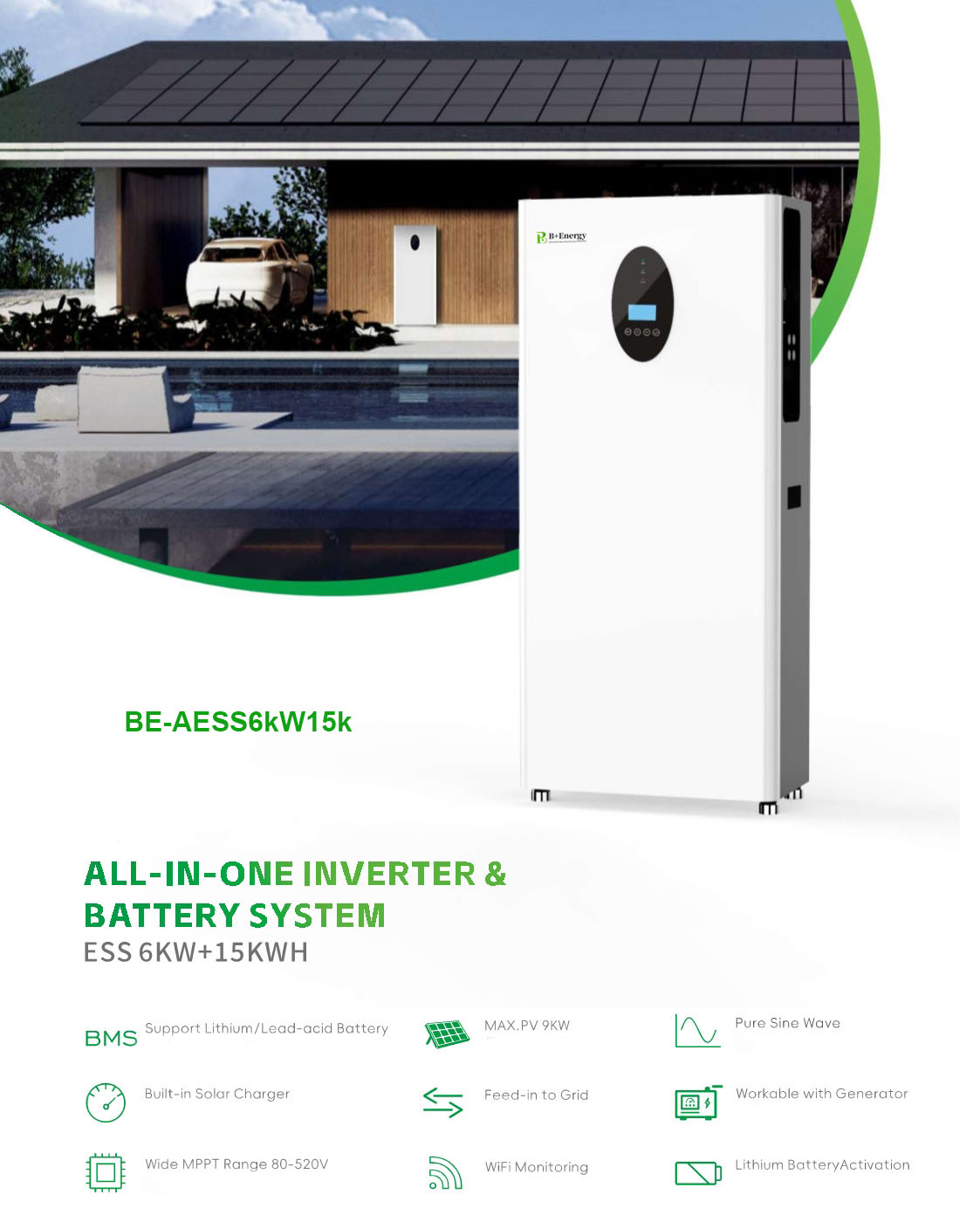 All in One ESS Inverter 6000W 15kWh China Factory Supplier Europe Wholesaler Importer Buyer Solar ESS